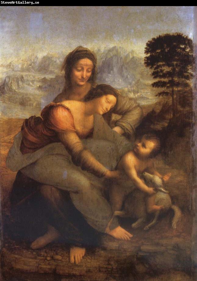 LEONARDO da Vinci Maria with Child and St. Anna